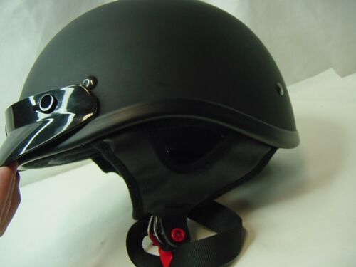 THH T-69 MATTE BLACK DOT MOTORCYCLE HALF HELMET - SIZE MENS MEDIUM - Picture 3 of 4