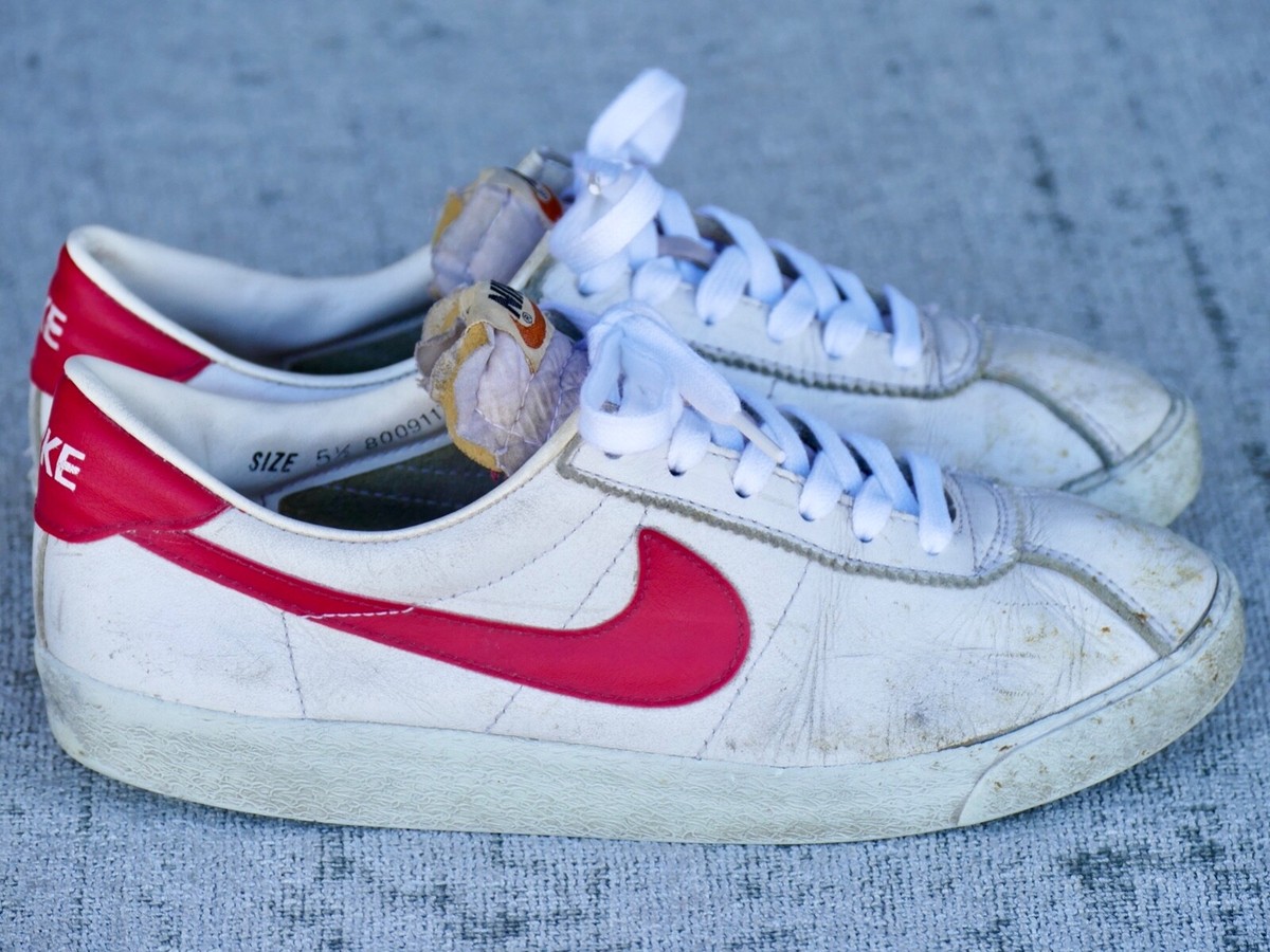 Vintage 1980 Nike Bruin 5.5 white red - Marty McFly Back to the