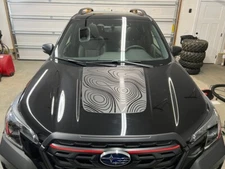 CRUX MOTORSPORTS TOPO MAP HOOD OVERLAY FOR 2022+ SUBARU FORESTER WILDENESS