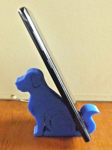 Support de smartphone chien bleu 8,5 x 10 x 1,9 cm - Photo 4 sur 5