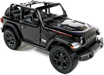 #ad 5quot; Kinsmart Jeep Wrangler Rubicon No Hard Top Diecast Model Toy Car 1:34 Black $9.98