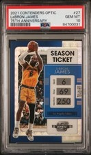 2021-22 Panini Contenders Optic LEBRON JAMES 75th Anniversary #27 PSA 10 POP 6