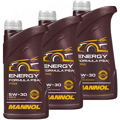 Motoröl Motor Öl MANNOL 5W-30 Energy Formula PSA 3 X 1 Liter für Audi BMW Opel