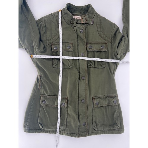 Polo Jeans Ralph Lauren Military Jacket Medium Utility Olive Green Lightweight - Picture 8 of 13