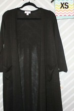 Lularoe Sarah Cardigan NWT Size XS Solid Black