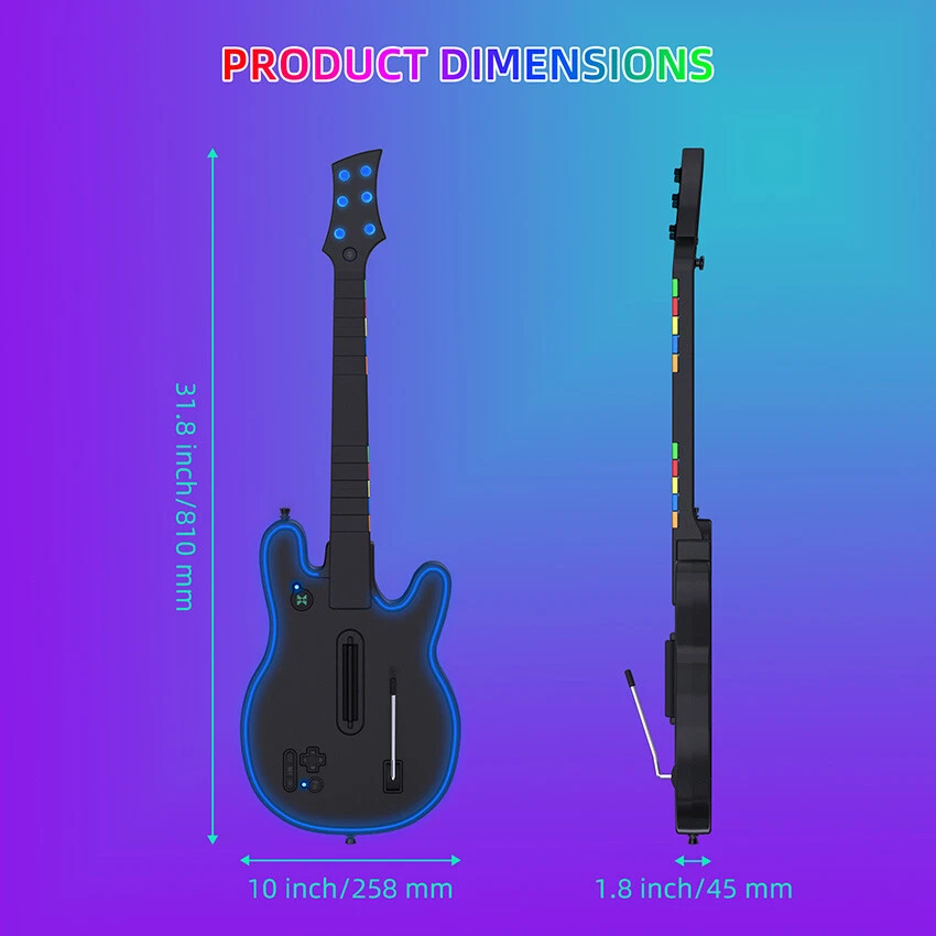 2.4G Wireless Guitar Plug and Play for XBOX ONE Console/PC Guitar Hero 3-5 Games - Image 4 of 4