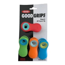 OXO Good Grips Brights Red Green Blue Kitchen Bag Clips - 4