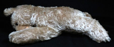 Vintage Steiff Mohair Laying Down Bear With Button 15"