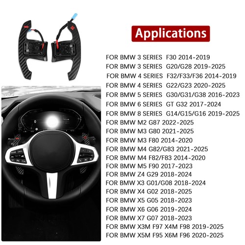 Carbon Fiber Steering Wheel Shift Paddle For BMW 8 Series G14 G15 G16 2019-2025 - Picture 2 of 15