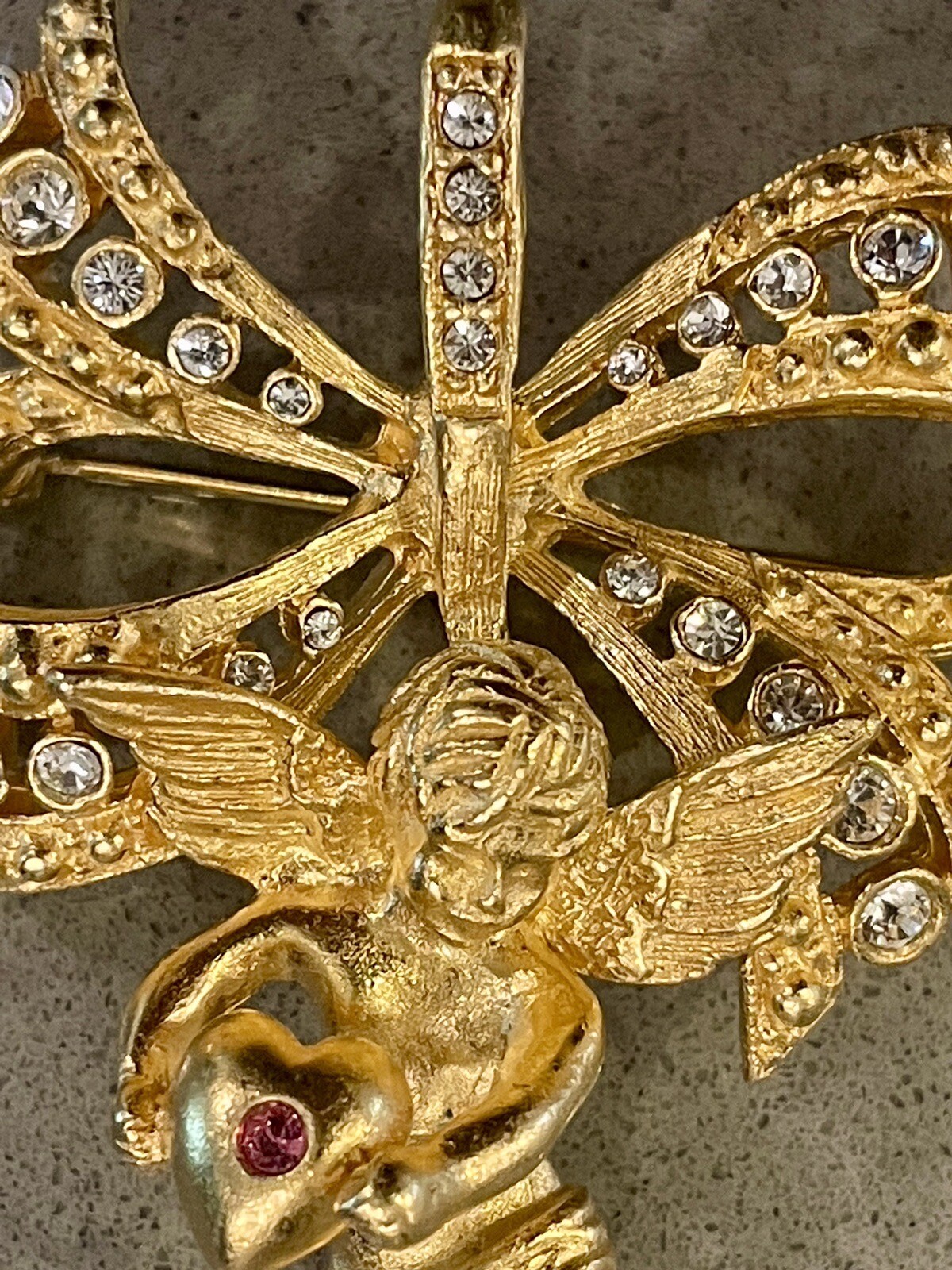 Camrose & Kross JBK Jacqueline Bouvier Kennedy Angel Cherub Pendant Brooch Pin