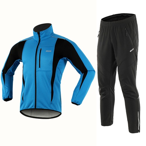 Winter Men's Suit Warm Fleece Windproof Waterproof Running Exercise - Picture 16 of 18