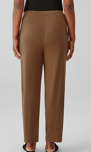 NEW Eileen Fisher COZY BRUSHED TERRY TAPERED Ankle Pants Size 1X Hazel Brown - Picture 5 of 15