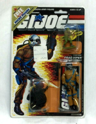 1988 Hasbro GI Joe ARAH Cobra Frag Viper Figure MOC Carded Sealed Micro Duke