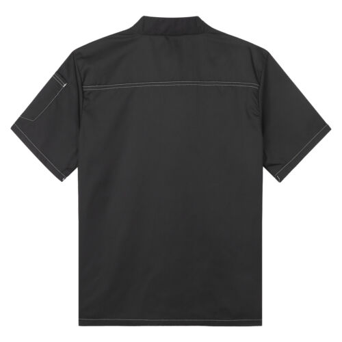 Unisex Mangas Cortas Abrigo de Chef Restaurante Cocina Chaqueta de Trabajo Uniforme Ropa de Trabajo - Imagen 16 de 78