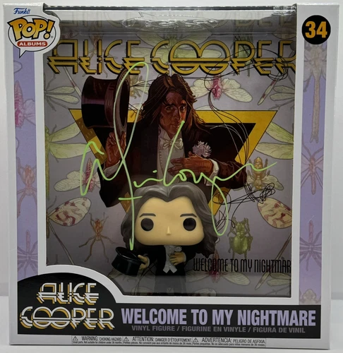 Alice Cooper Signed Autographed Funko Pop Album Welcome To My Nightmare JSA COA