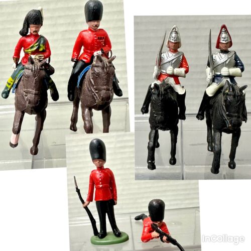 Vtg Britains LTD Mounted Officers Lifeguards Scots Guard Plastic Lot Of 10