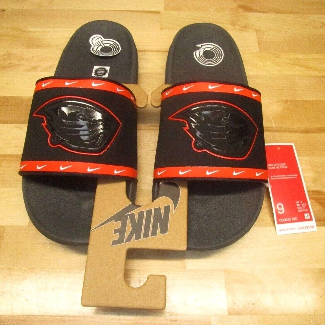 Sandali Nike da uomo taglia 9 13 Oregon State Beavers Offcourt Slides DD0537 001