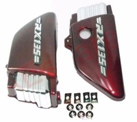 Neue Yamaha RX135 Seitenwand Satz Kastanienbraun Plastik Made FüR Rx 135 Cc Rad