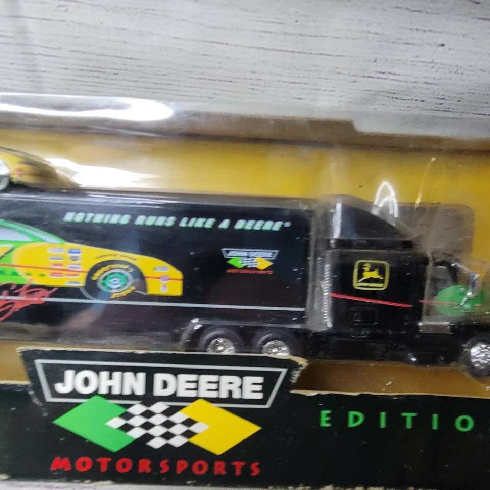 Vtg 1997 premiere 1/64 diecast John deere transporter semi w/stock car #97 Nasca - Image 3 of 4