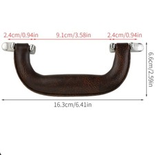 2Pcs Plastic Suitcase Luggage Case Handle Bag Handbags Parts Grip, Silver Brown