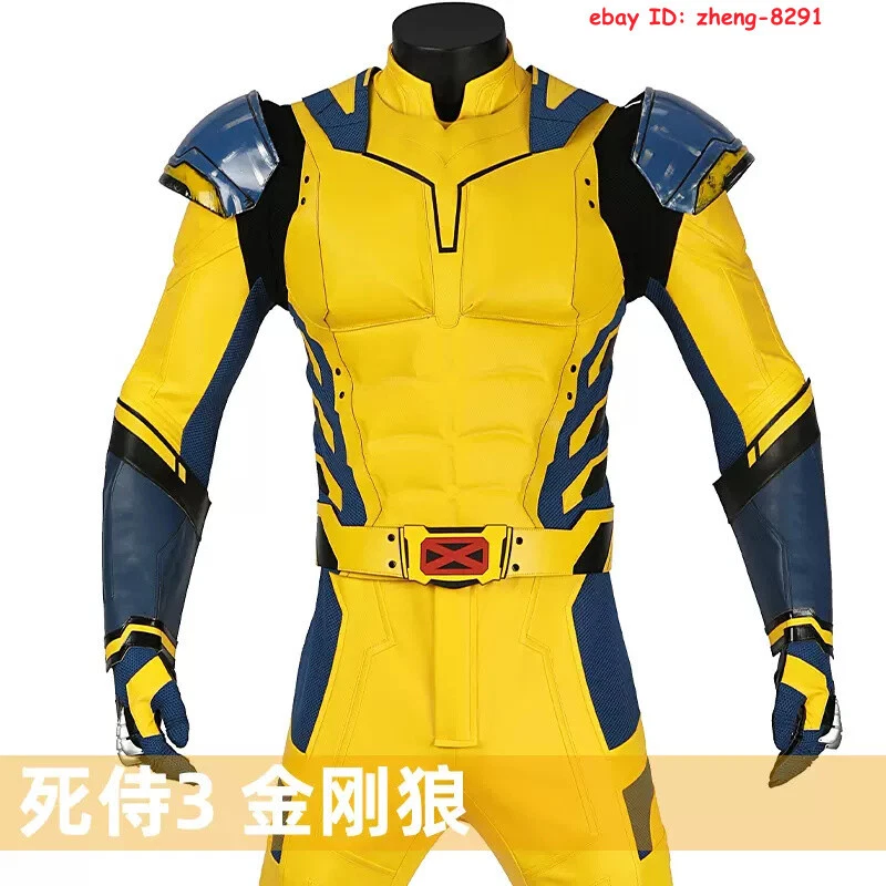 NEW Wolverine Cosplay Costume Outfit Deadpool 3 Halloween Jumpsuit Suit Full Set - Image 2 of 4