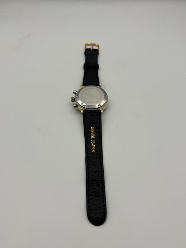 Oriosa Chronograph vintage black/chocolate dial 37mm gold plated WORKING - Picture 8 of 12