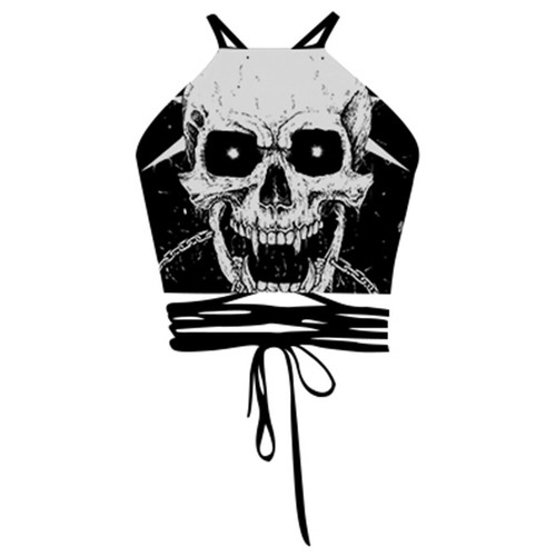 Women's Tank Top Summer Printed Smiling Face Lace Up Hollow Out Tank Top - Picture 29 of 60