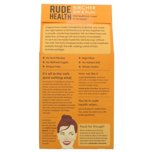 Rude Health | Bircher Muesli - Soft & Fruity | 6 x 375g - Picture 2 of 4