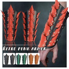 Medieval Rivet Arm Armour PU Leather Scale Bracer Warrior cosplay Arm Guard