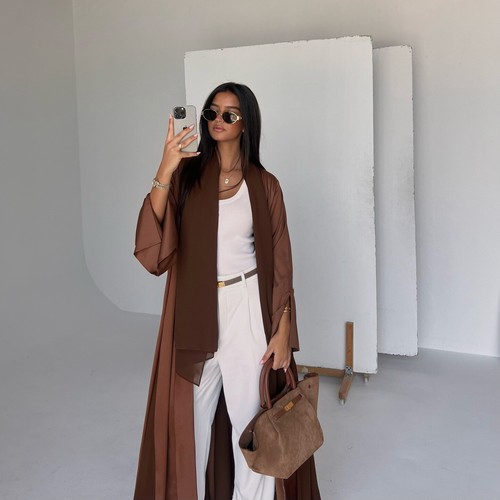 Muslim Kimono Robe Dubai Open Cardigan Maxi Dress Women Abaya Party Kaftan Gown - Picture 13 of 27