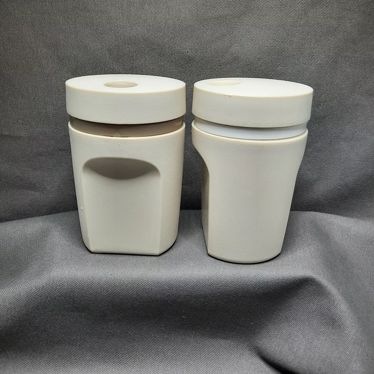 Vintage Tupperware Salt Pepper Shakers Almond Beige 1471 eBay