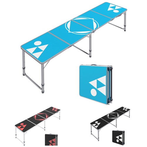 8ft Folding Camping Table with Adjustable Legs eBay