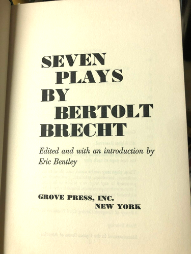 RARE! Seven Plays by Bertolt Brecht 1st Edition (1961) GREAT HC w/DJ 6th print - Picture 6 of 9