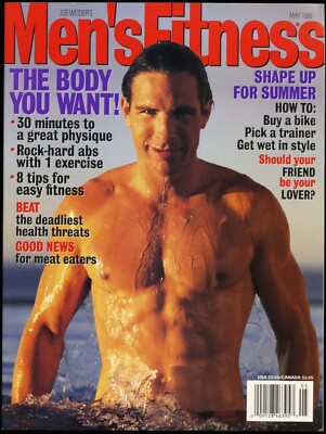 MAY 1995 JOE WEIDER'S MEN'S FITNESS MAGAZINE, 30 MINUTE WORKOUT, ROCK HARD ABS