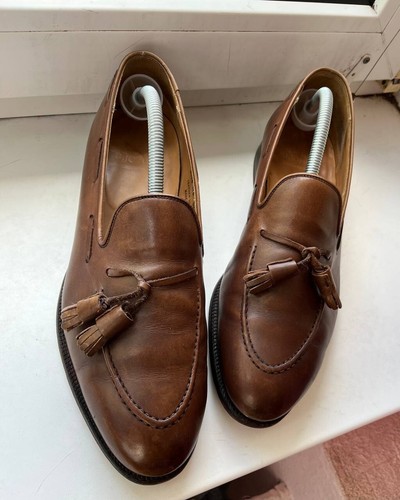 Mocassini Crockett Jones Cavendish nappa marrone UK 9,5 E scarpe da uomo in pelle - Foto 13 di 22