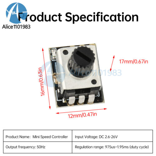 DC2.6-26V Mini ESC Tester Brushless Fan Simple Aeromodelling Motor PWM Governor - Picture 3 of 14
