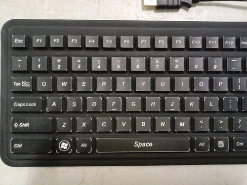 Seal Shield WASHABLE KEYBOARD S106G2 r2 Black Seal Glow Silicone Wired - TESTED - Picture 4 of 6