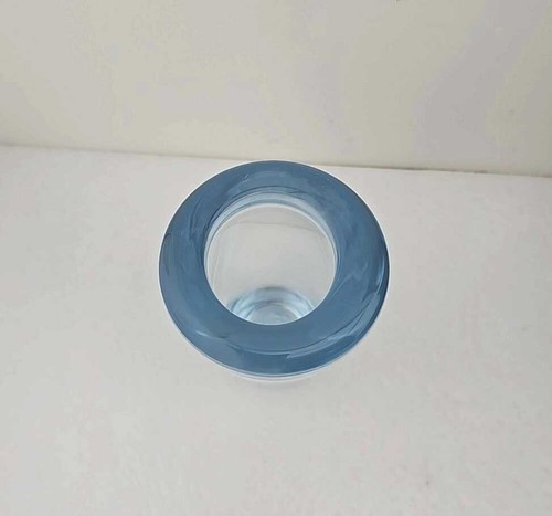 Vintage 1961 Per Lutken Light Blue Glass Vase Signed Holmegaard Denmark - Picture 6 of 11