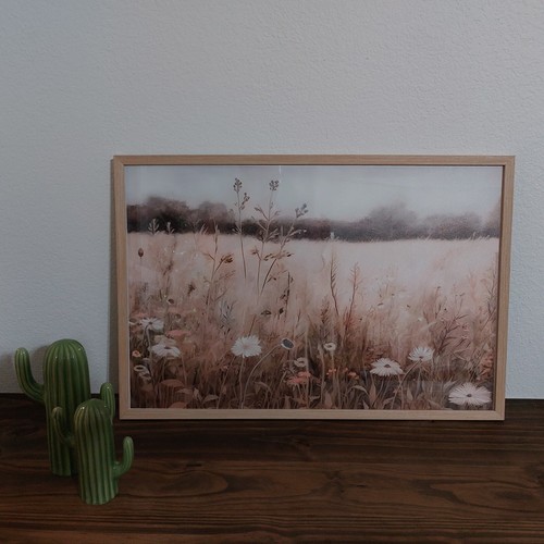 16x24 Framed Wildflower Canvas Print Landscape Boho Farmhouse Country Decor - Picture 4 of 22