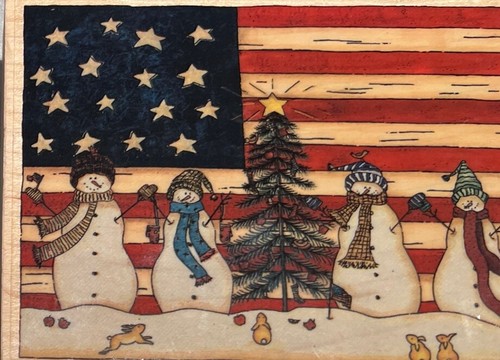 JR1033 Estampilla de Goma Madera Un Patriótico Invierno Hermano Hermana Estudio de Diseño Hombres de Nieve - Imagen 7 de 8