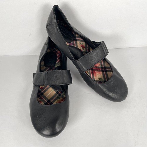 Zapatos cómodos Born Malli Mary Jane planos para mujer talla 8 M con correa de cuero negro - Imagen 2 de 10