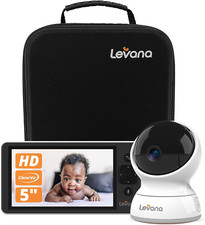 Ella Video Baby Monitor, NO Wifi, 720P HD PTZ Camera  5  720P HD Monitor, up to