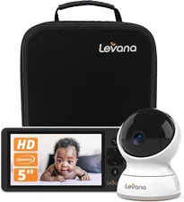Ella Video Baby Monitor, NO Wifi, 720P HD PTZ Camera & 5” 720P HD Monitor, up to