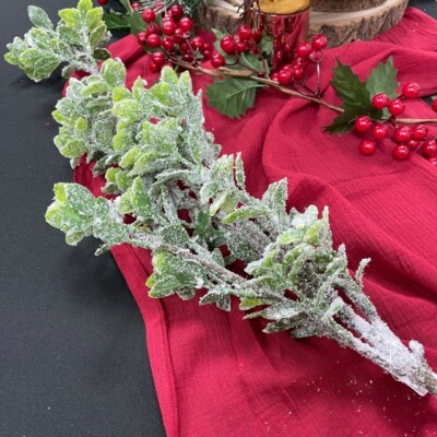 XMAS SNOW PIVET LEAF BUND 95CM FESTLICH EVENT DEKO WEIHNACHTEN ZUHAUSE