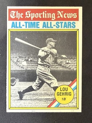 1976 Topps - The Sporting News AllTime All-Stars Lou Gehrig #341  NM  