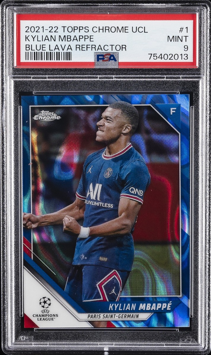 2021 TOPPS CHROME CHAMPIONS LEAGUE BLUE LAVA REFRACTOR #1 KYLIAN