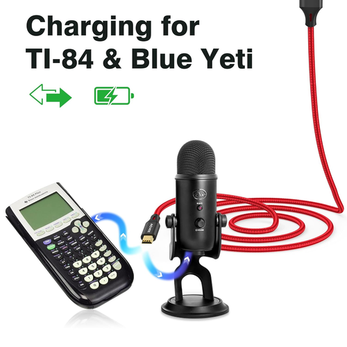 2 Pack 6.6Ft Mini USB Cable, Braided Durable USB-A to Mini-B Charger Charging Co - Picture 4 of 12