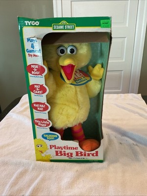 1996 Tyco Big Bird Sesame Street Plush Laughing 12”