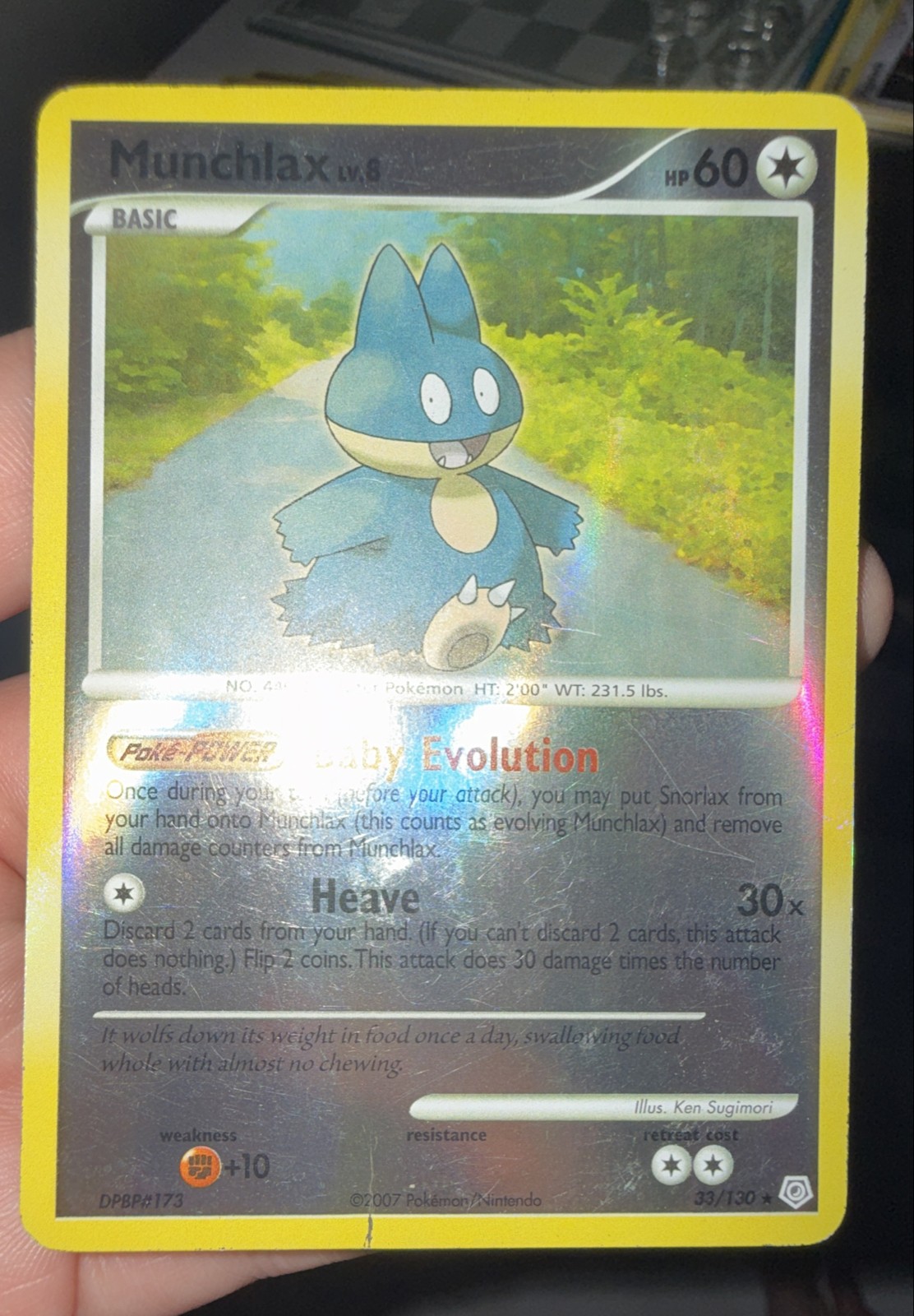 Munchlax 33/130 Diamond and Pearl Reverse Holo