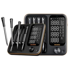2pcs Wireless Meat Thermometer Set Barbecue Cooking Grilling 30min Data Storage